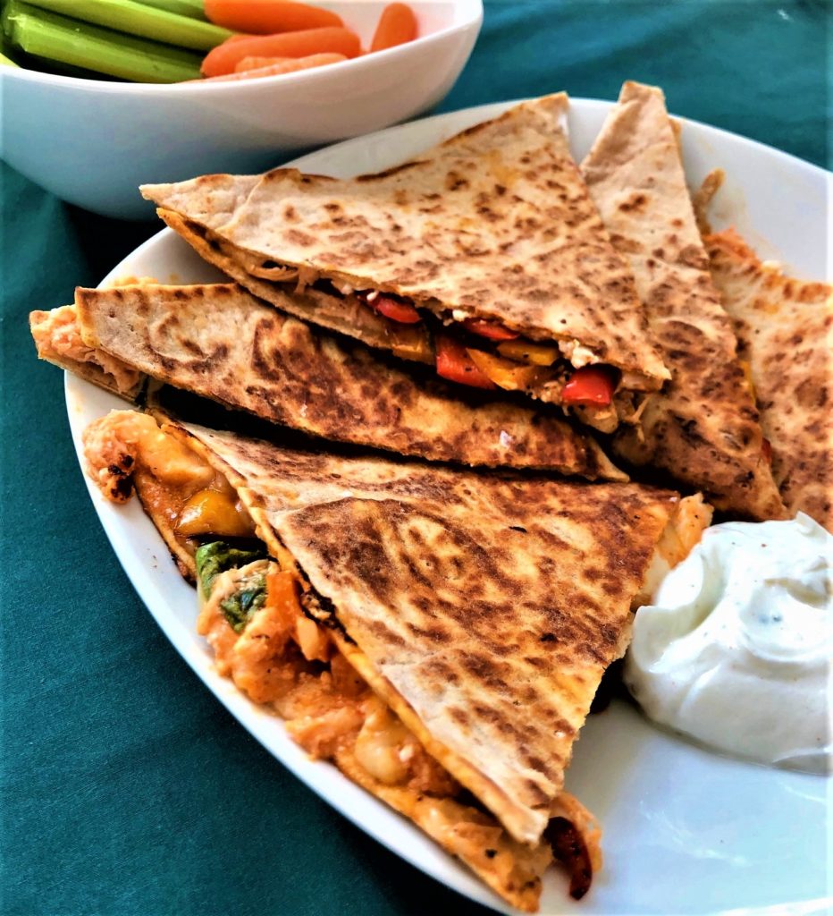 buffalo quesadillas pepper kickin cheese craving veggies dip serve ranch wing homemade